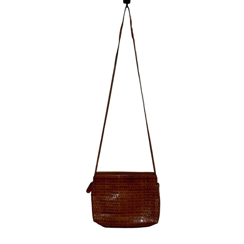 Vintage Fendi Intrecciato Woven Brown Leather Crossbody Bag 1980s PLEASE READ - Picture 4 of 7